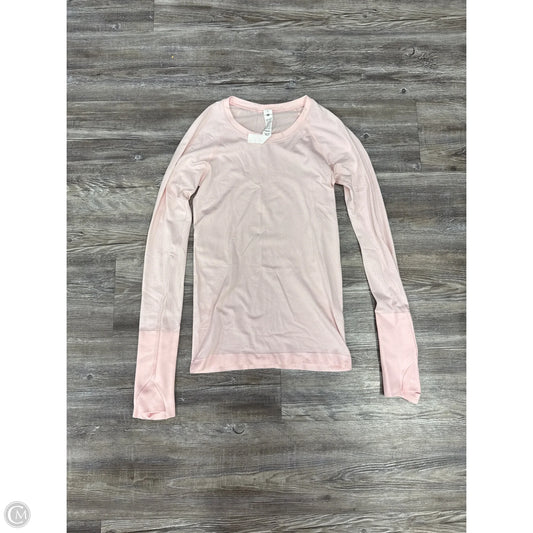 Athletic Top Long Sleeve Crewneck By Lululemon In Pink, Size: 4