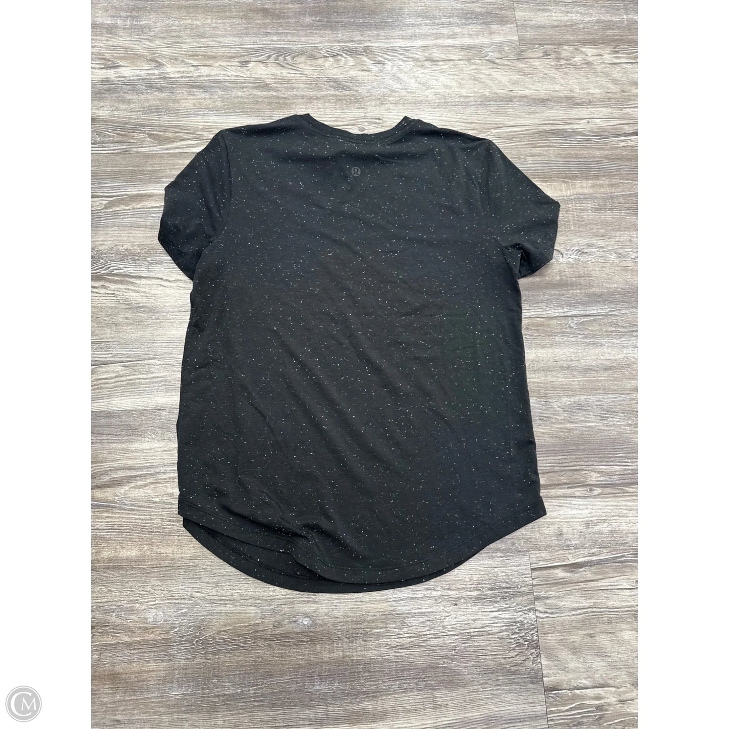 Athletic Top Short Sleeve By Lululemon In Black & White, Size: 2