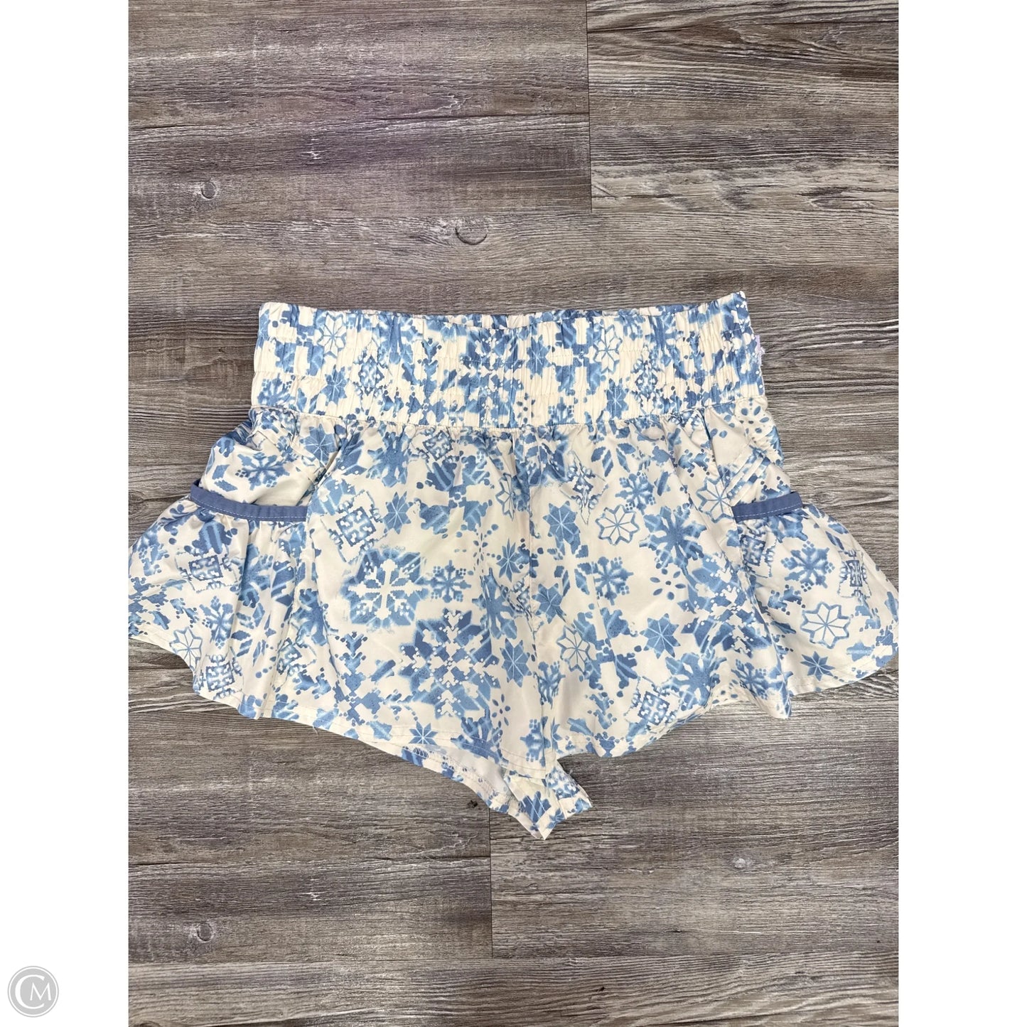 Athletic Shorts By Free People In Blue & Cream, Size: S