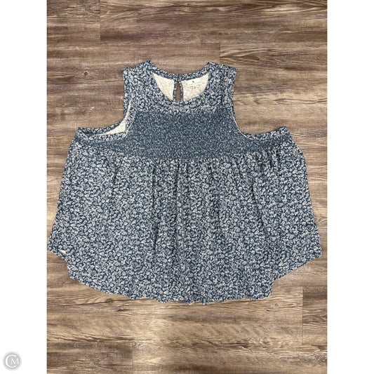 Top Sleeveless By True Craft In Blue, Size: 2x