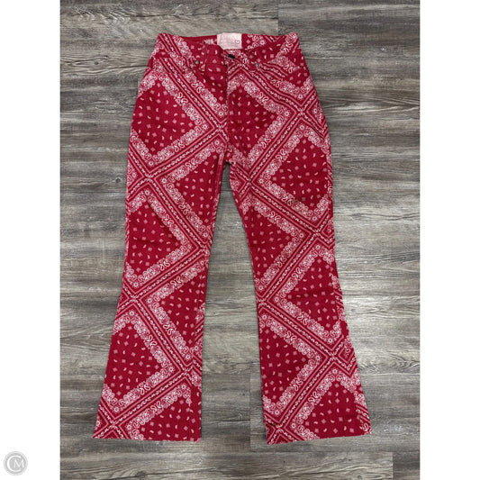 Jeans Flared By Revicee In Red, Size: 4