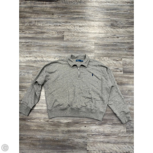Sweatshirt Collar By Polo Ralph Lauren In Grey, Size: L
