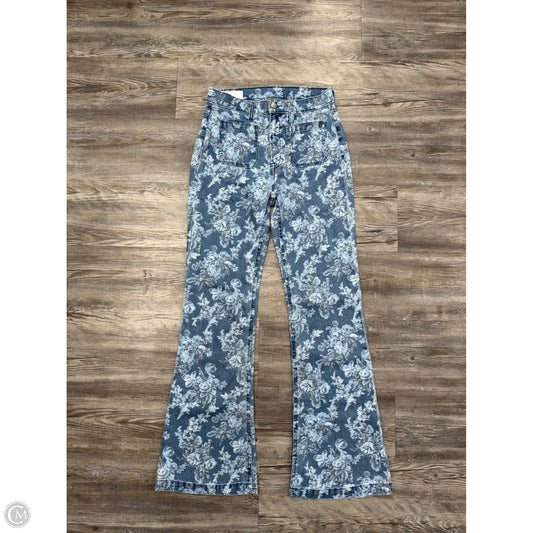 Jeans Flared By Loveshackfancy In Floral Print, Size: 2