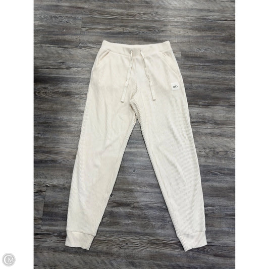Athletic Pants By Alo In Cream, Size: M