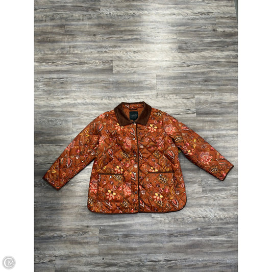 Jacket Puffer & Quilted By Talbots In Brown, Size: 1x