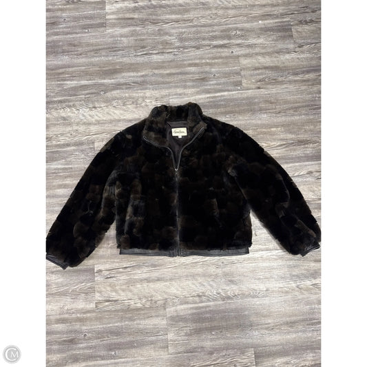 Jacket Designer By Neiman Marcus In Black & Brown, Size: L