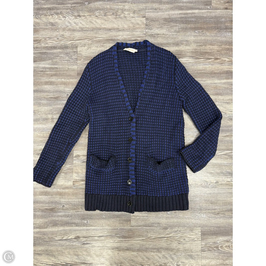 Sweater Cardigan Designer By Tory Burch In Black & Blue, Size: Sp