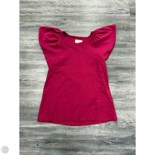 Top Short Sleeve By Nation In Pink, Size: Xs