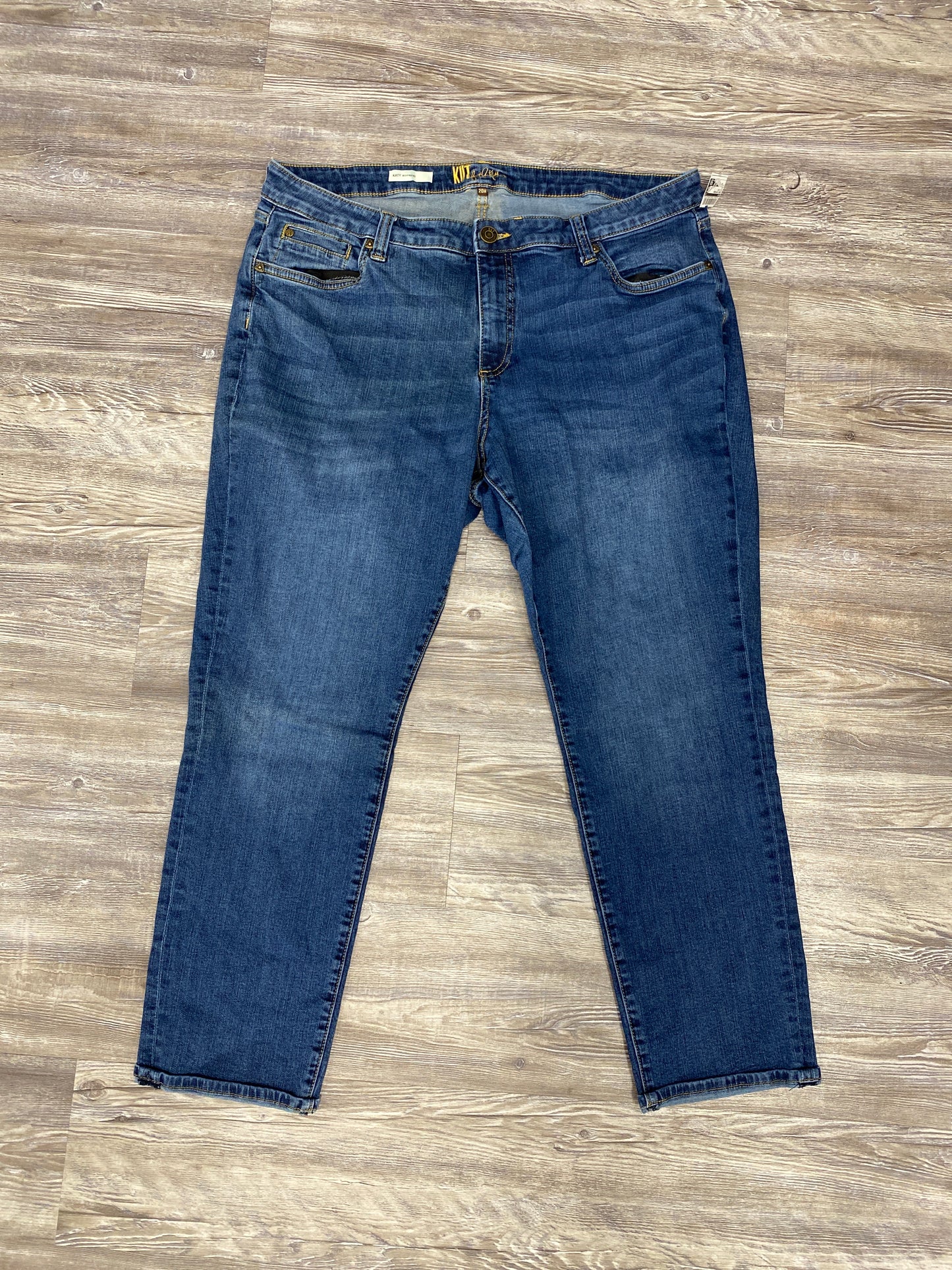 Blue Denim Jeans Boyfriend Kut, Size 20