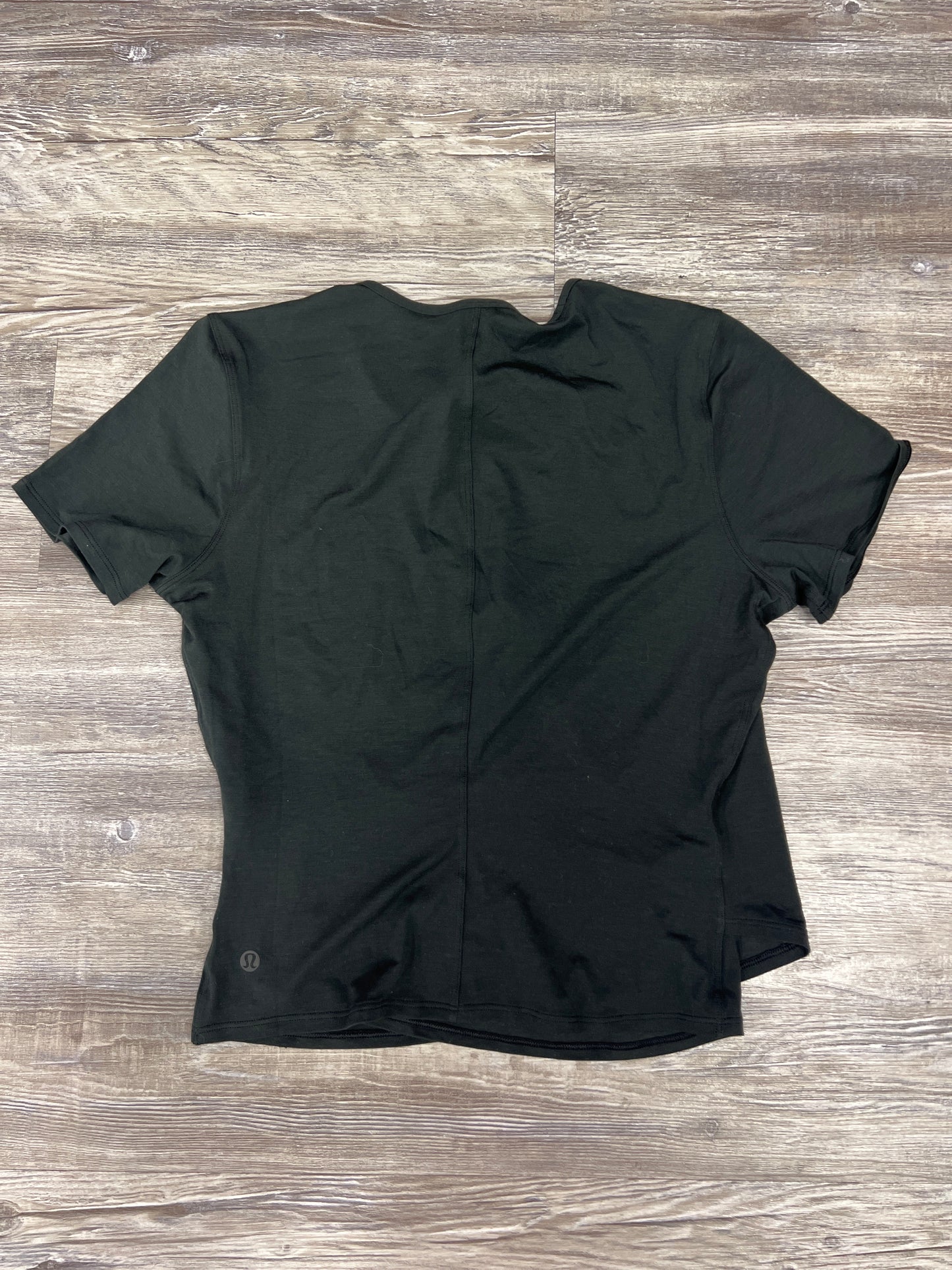 Athletic Top Short Sleeve By Lululemon In Black, Size: 8