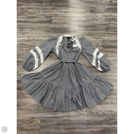 Dress Casual Short By Maje In Blue & White, Size: S