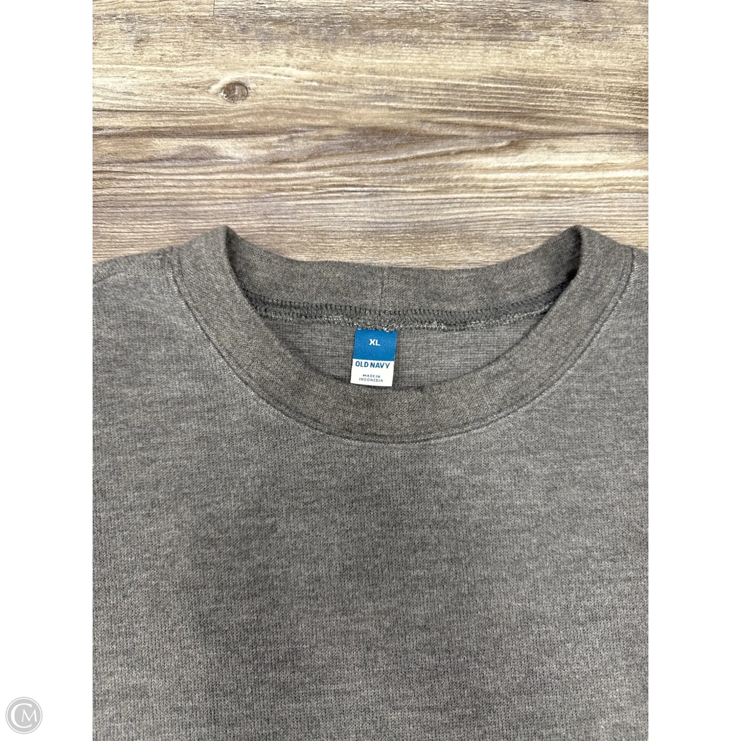 Sweatshirt Crewneck By Old Navy In Grey, Size: Xl