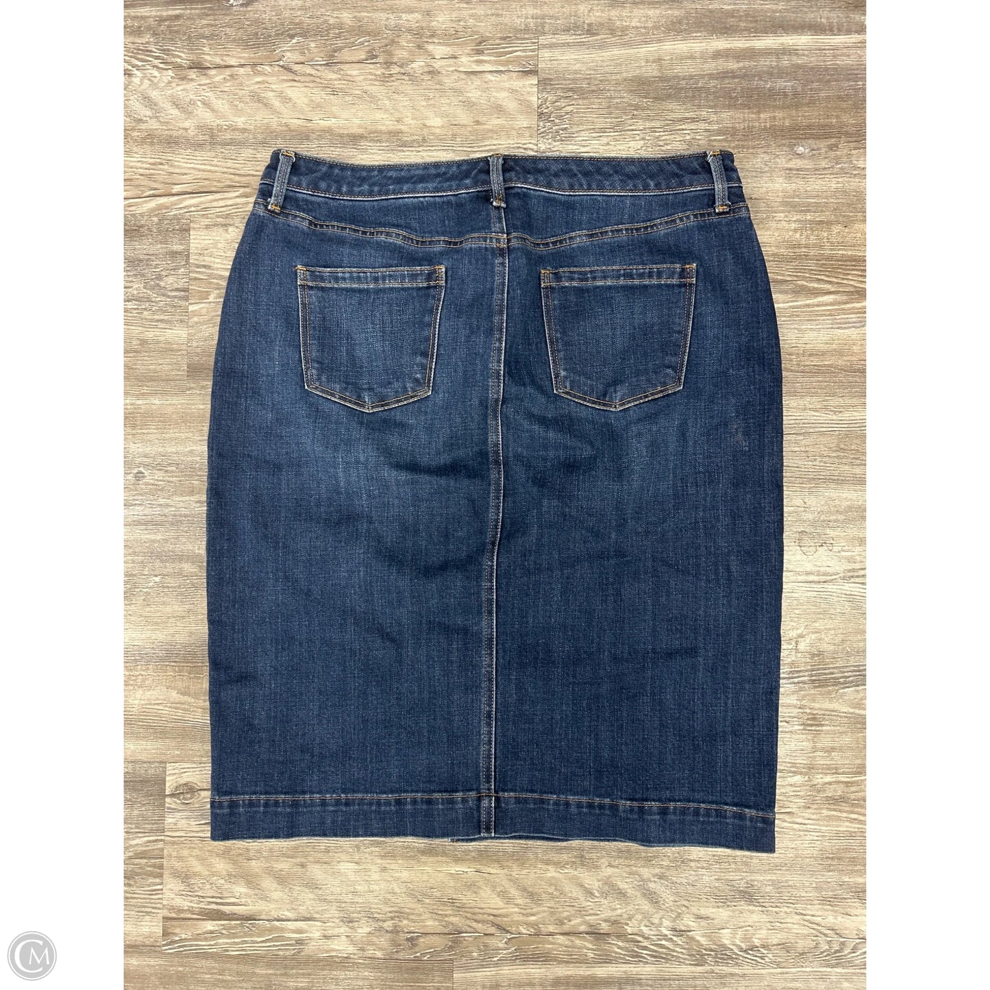 Skirt Midi By Talbots In Blue Denim, Size: 14