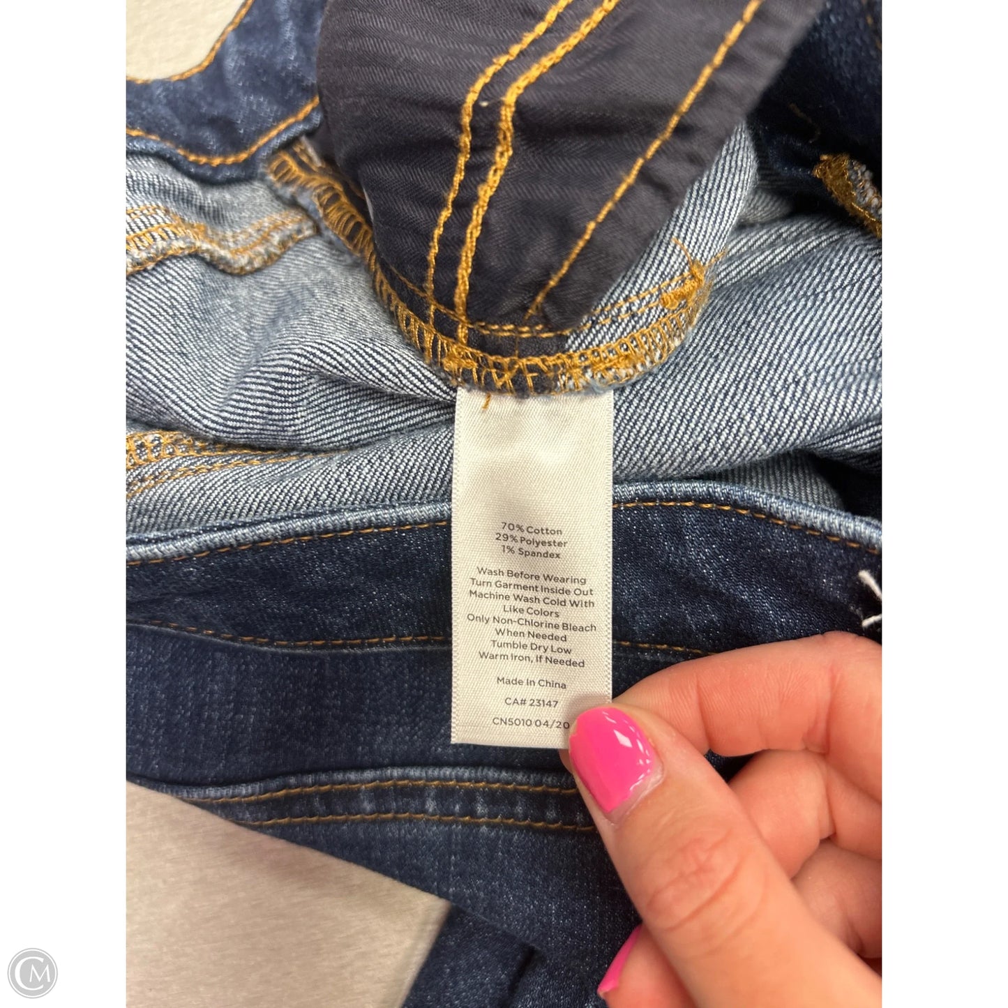 Skirt Midi By Talbots In Blue Denim, Size: 14