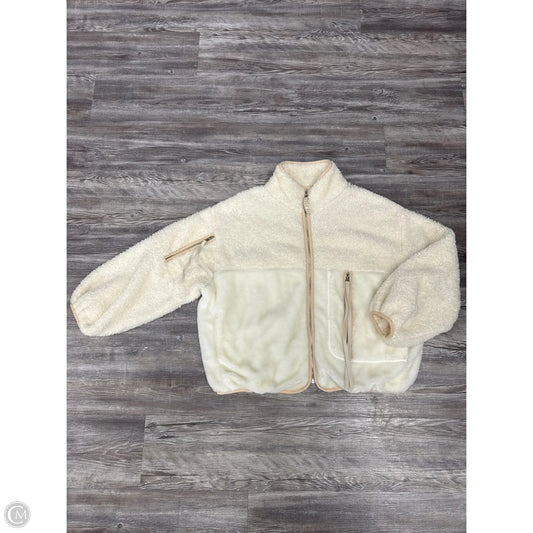 Jacket Faux Fur & Sherpa By Ugg In Cream, Size: S