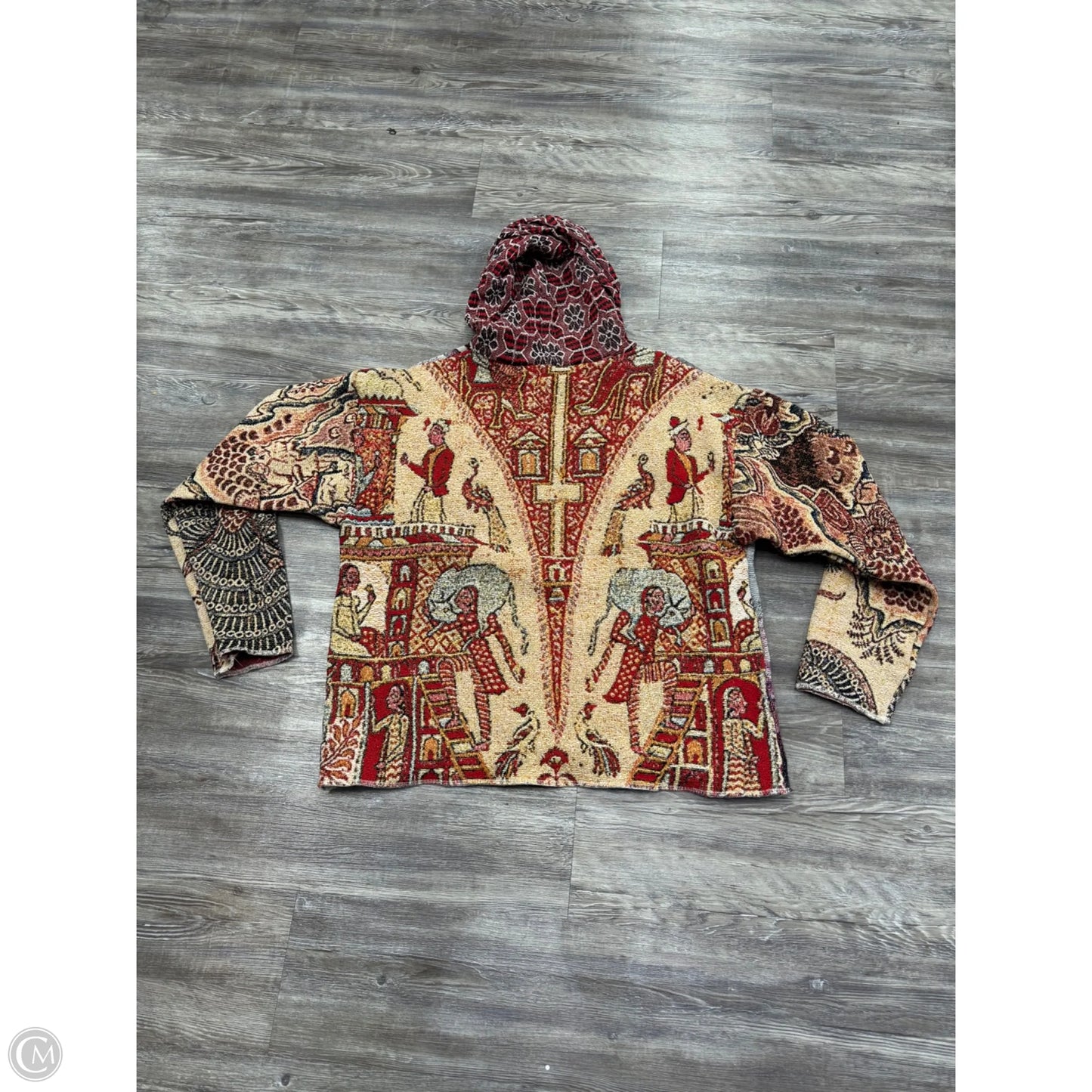 Sweatshirt Hoodie By Handmade In Multi-colored, Size: L