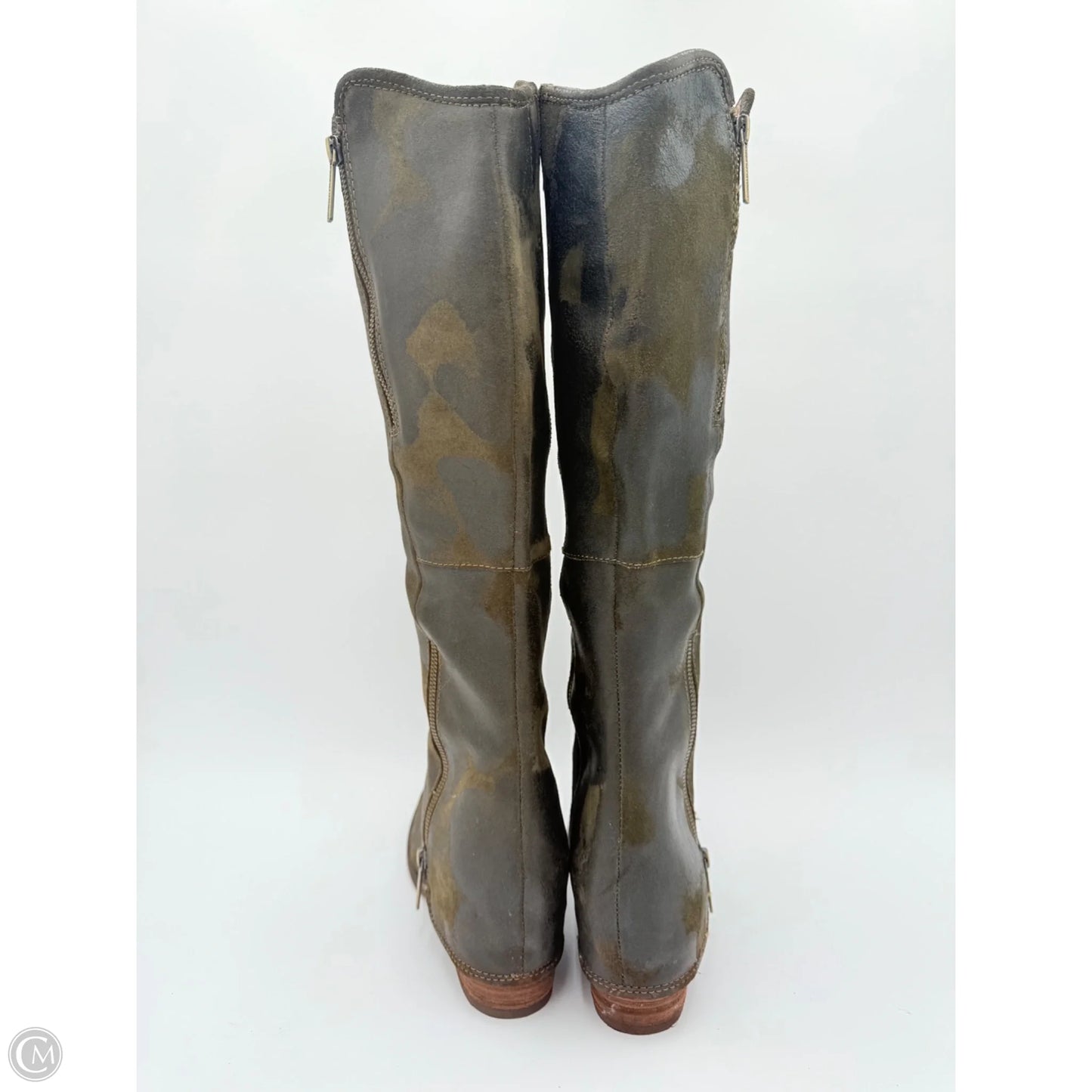 Boots Knee Heels By Donald Pliner In Camouflage Print, Size: 10
