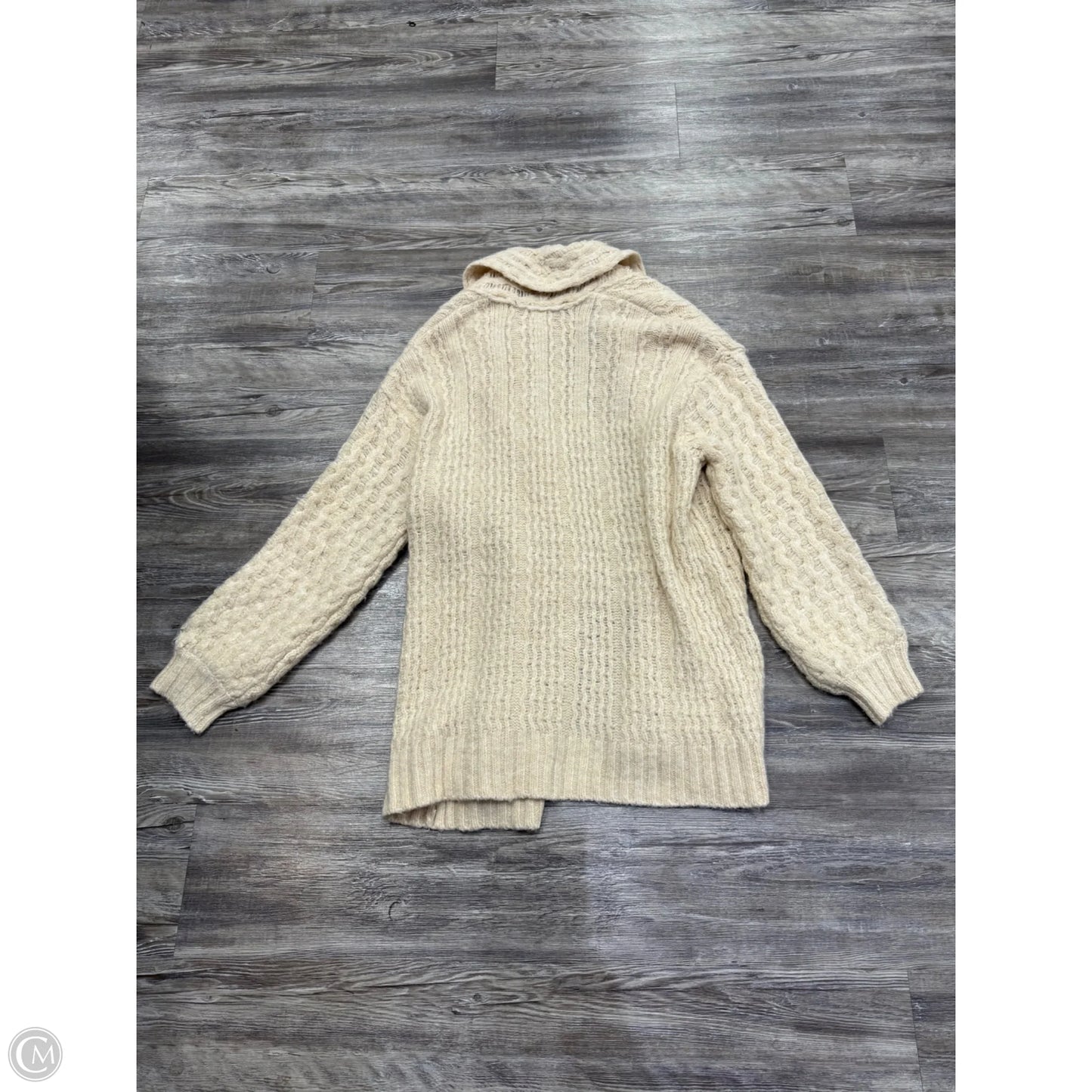 Sweater Cardigan By Anthropologie In Cream, Size: M