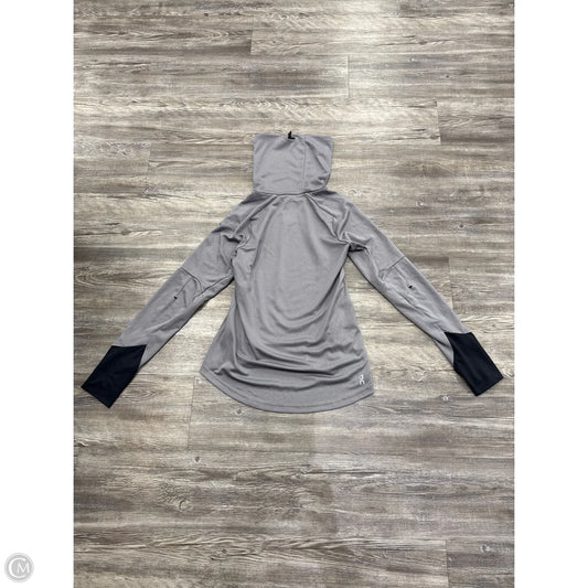 Athletic Top Long Sleeve Collar By On Cloud In Grey & Purple, Size: Xs