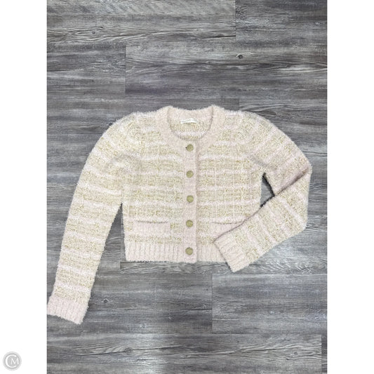 Sweater Cardigan By Loveshackfancy In Pink & Tan, Size: S