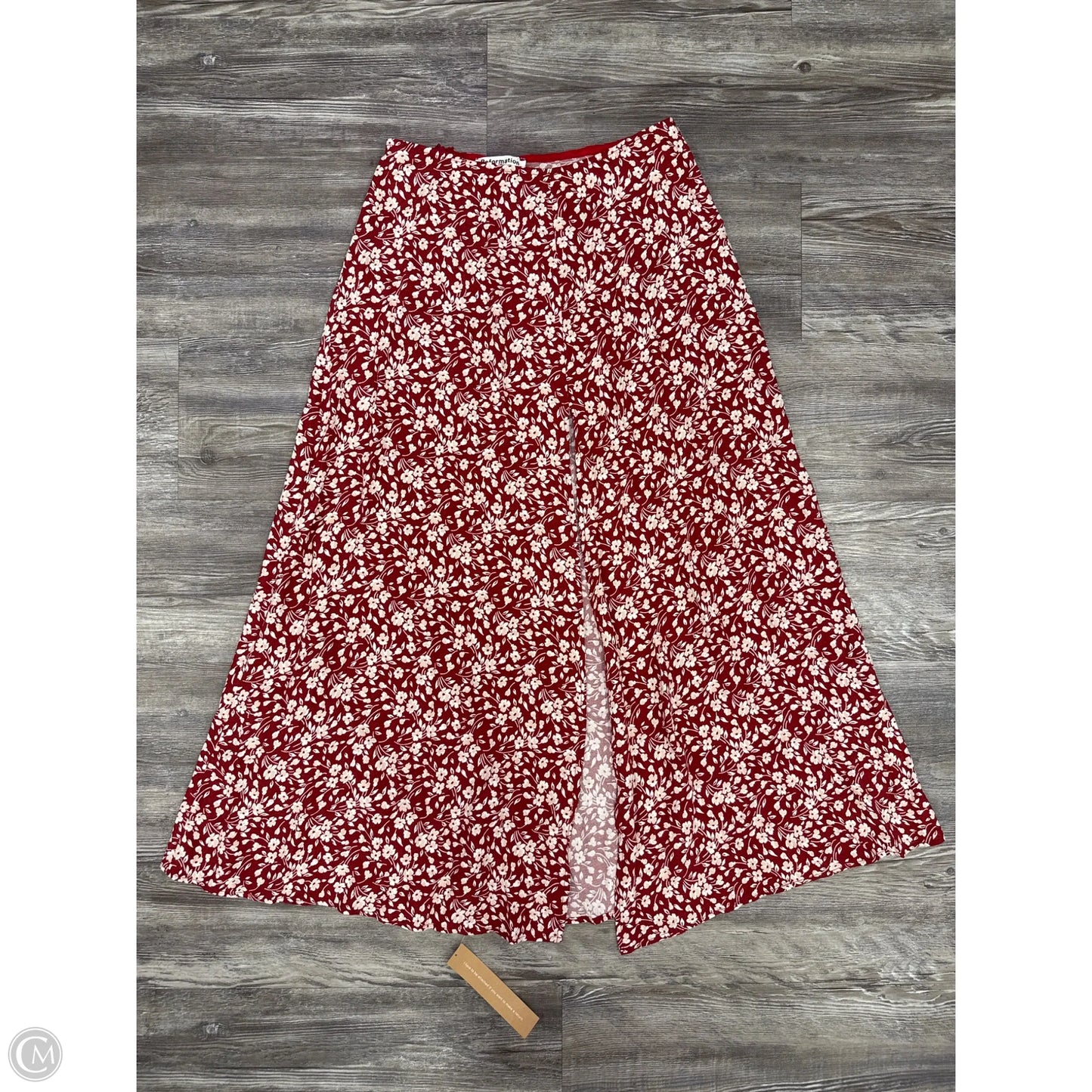 Skirt Midi By Reformation In Red & White, Size: 4