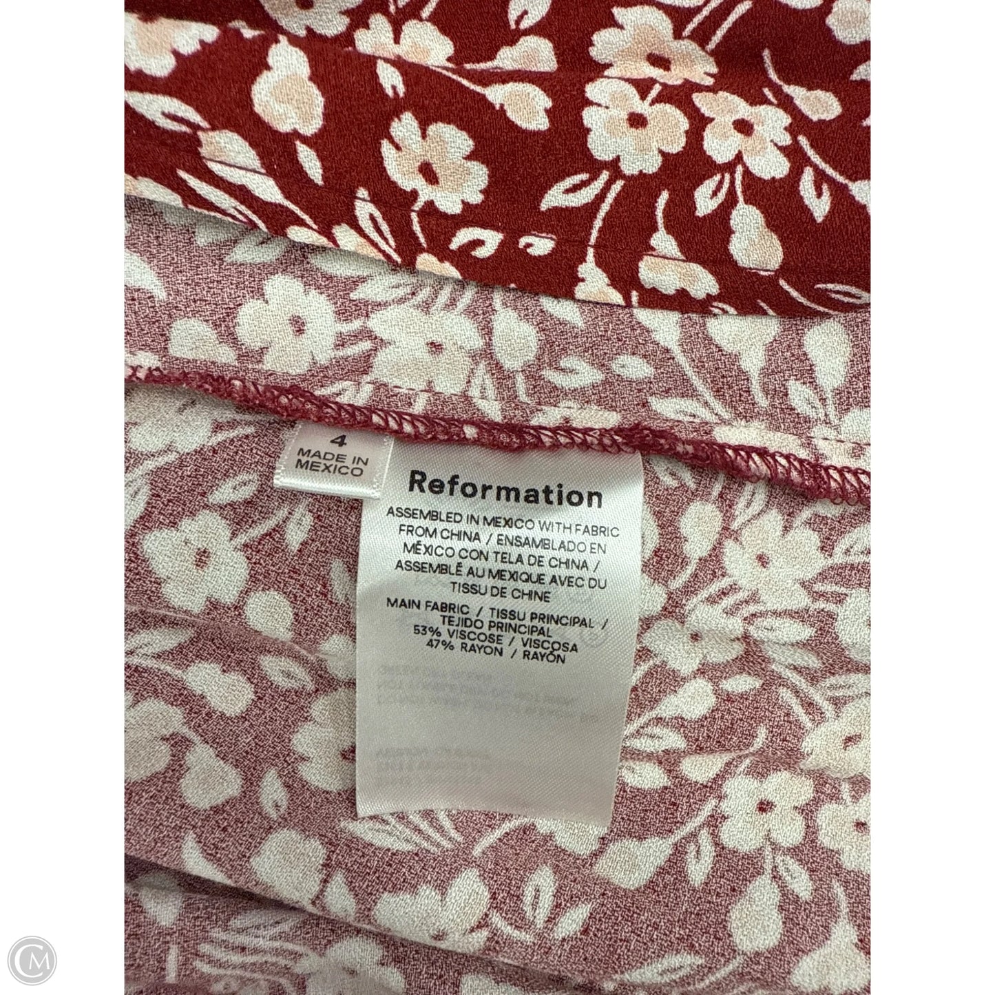 Skirt Midi By Reformation In Red & White, Size: 4