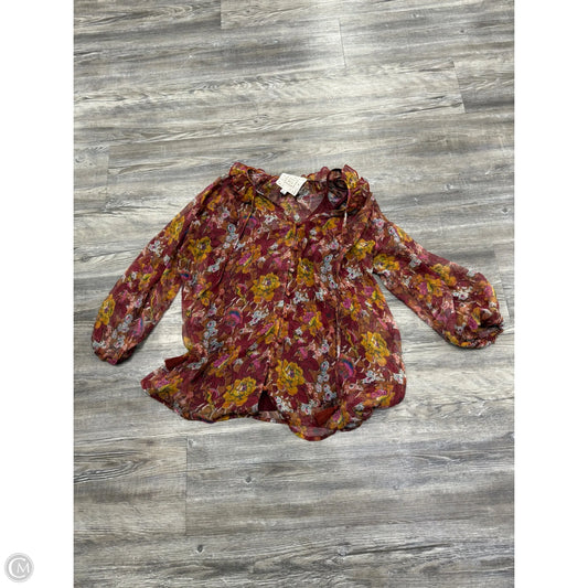 Top Long Sleeve By Johnny Was In Floral Print, Size: Xs