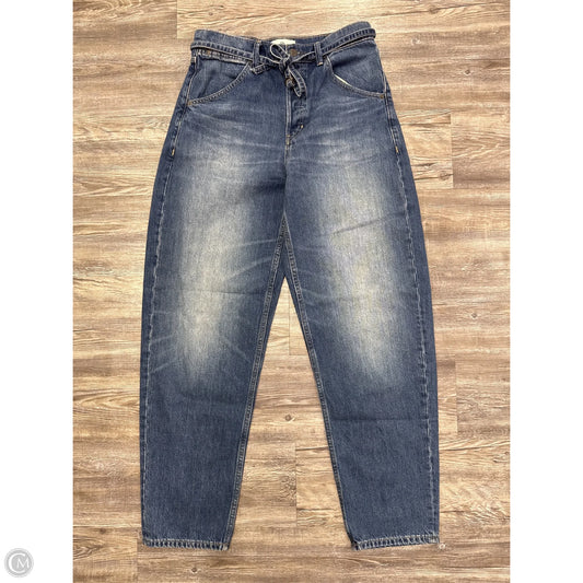 Jeans Wide Leg By Banana Republic In Blue Denim, Size: 8l