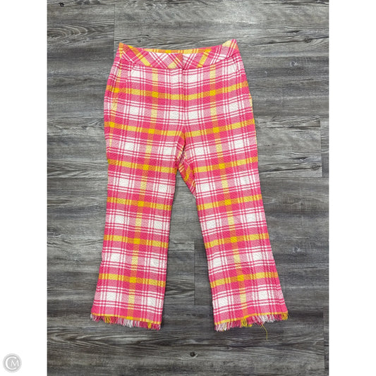 Pants Cropped By Trina Turk In Pink & White, Size: 0