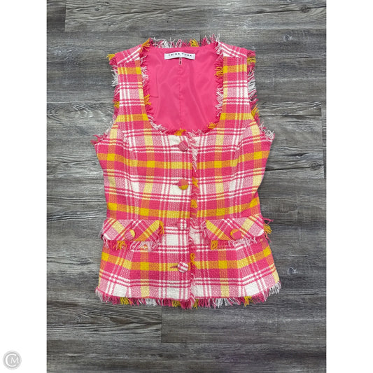 Top Sleeveless By Trina Turk In Pink & White, Size: 0