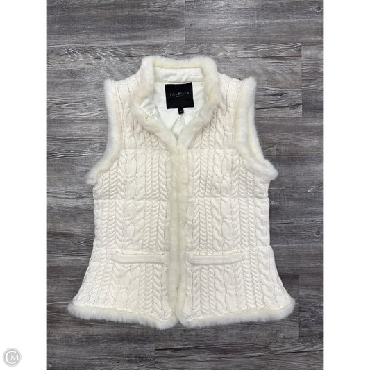Vest Sweater By Talbots In Ivory, Size: Sp