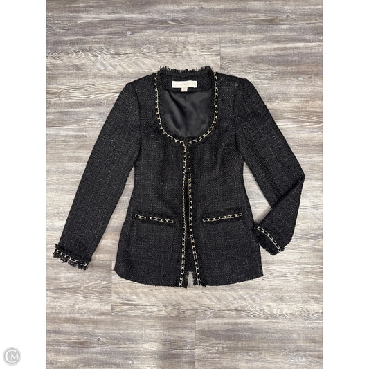 Blazer By Boston Proper In Black & Gold, Size: 0