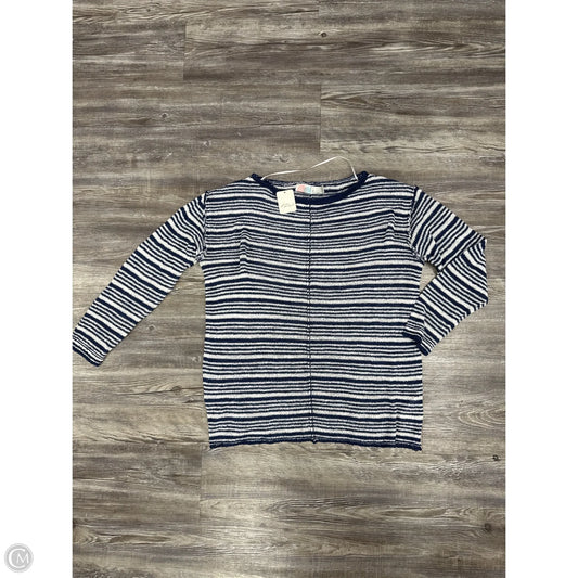 Top Long Sleeve Basic By Free People In Blue & White, Size: Xs