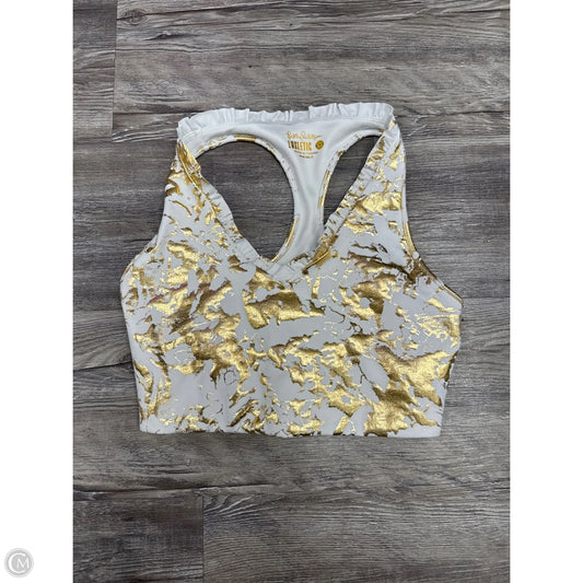 Top Sleeveless Designer By Lilly Pulitzer In Gold & White, Size: Xs