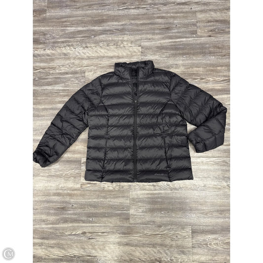 Jacket Puffer & Quilted By Eddie Bauer In Black, Size: Xl