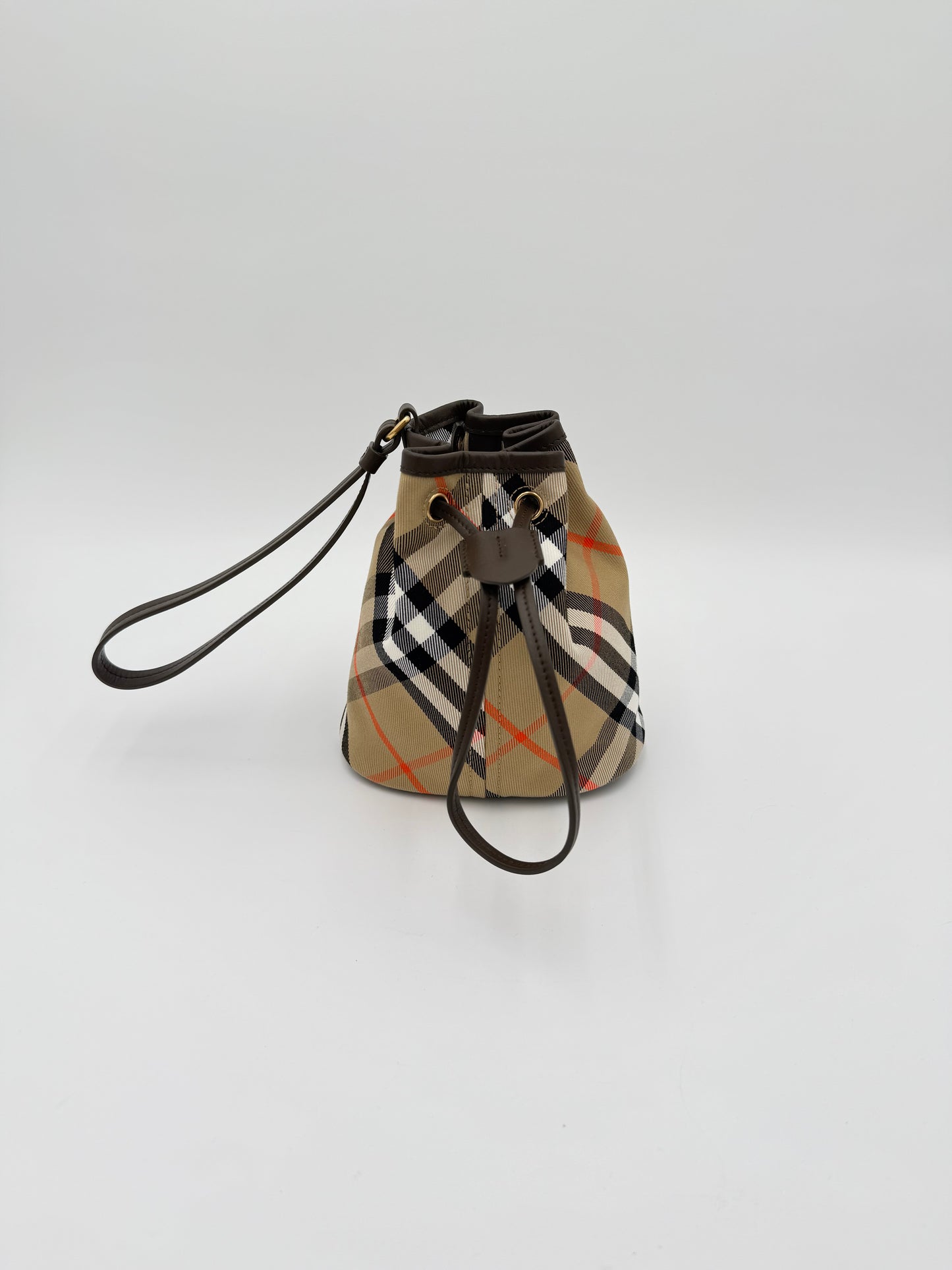 Handbag Luxury Designer By Burberry In Plaid Pattern, Size:Small
