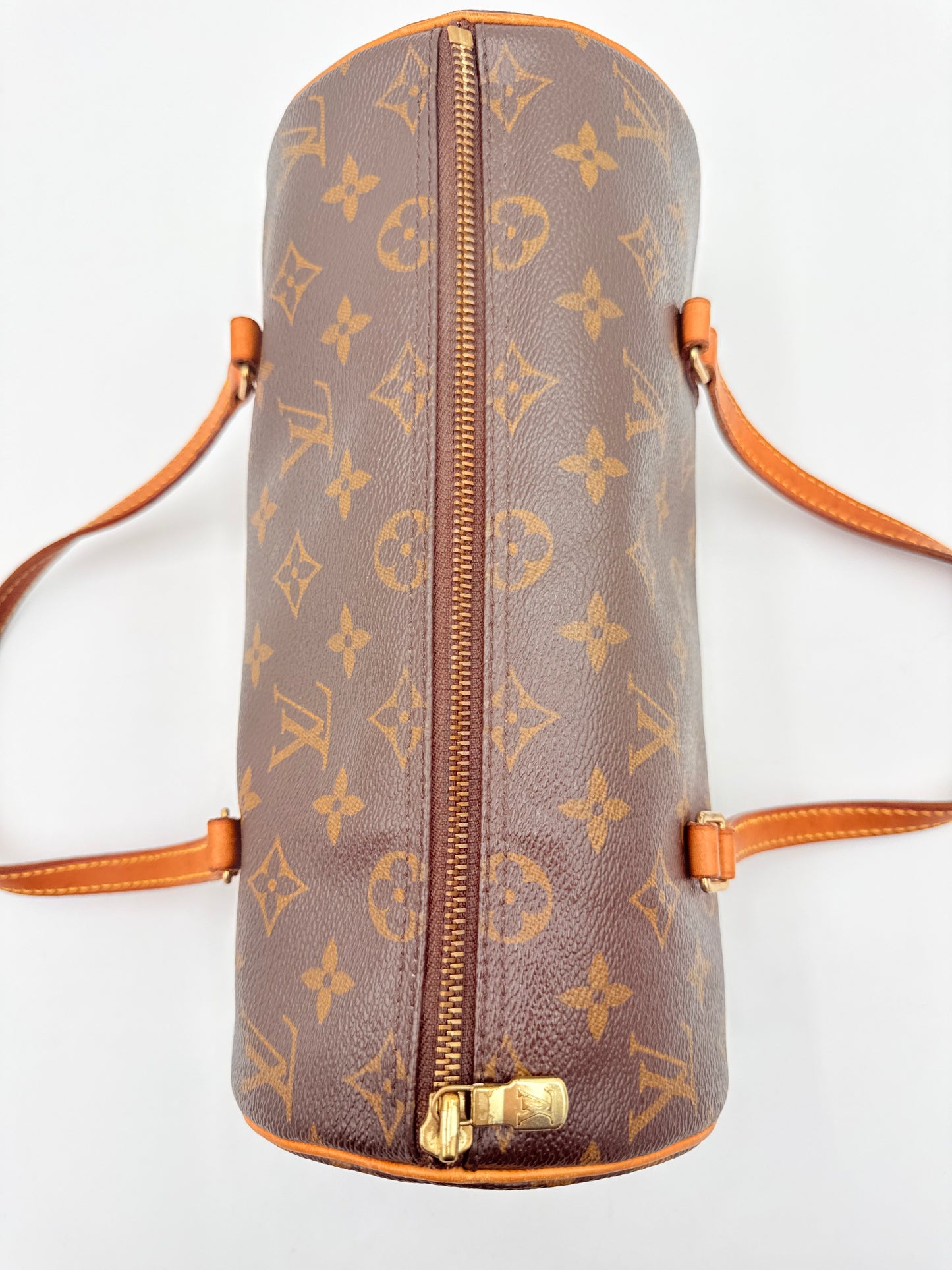 Handbag Luxury Designer By Louis Vuitton In Brown & Gold, Size:Medium