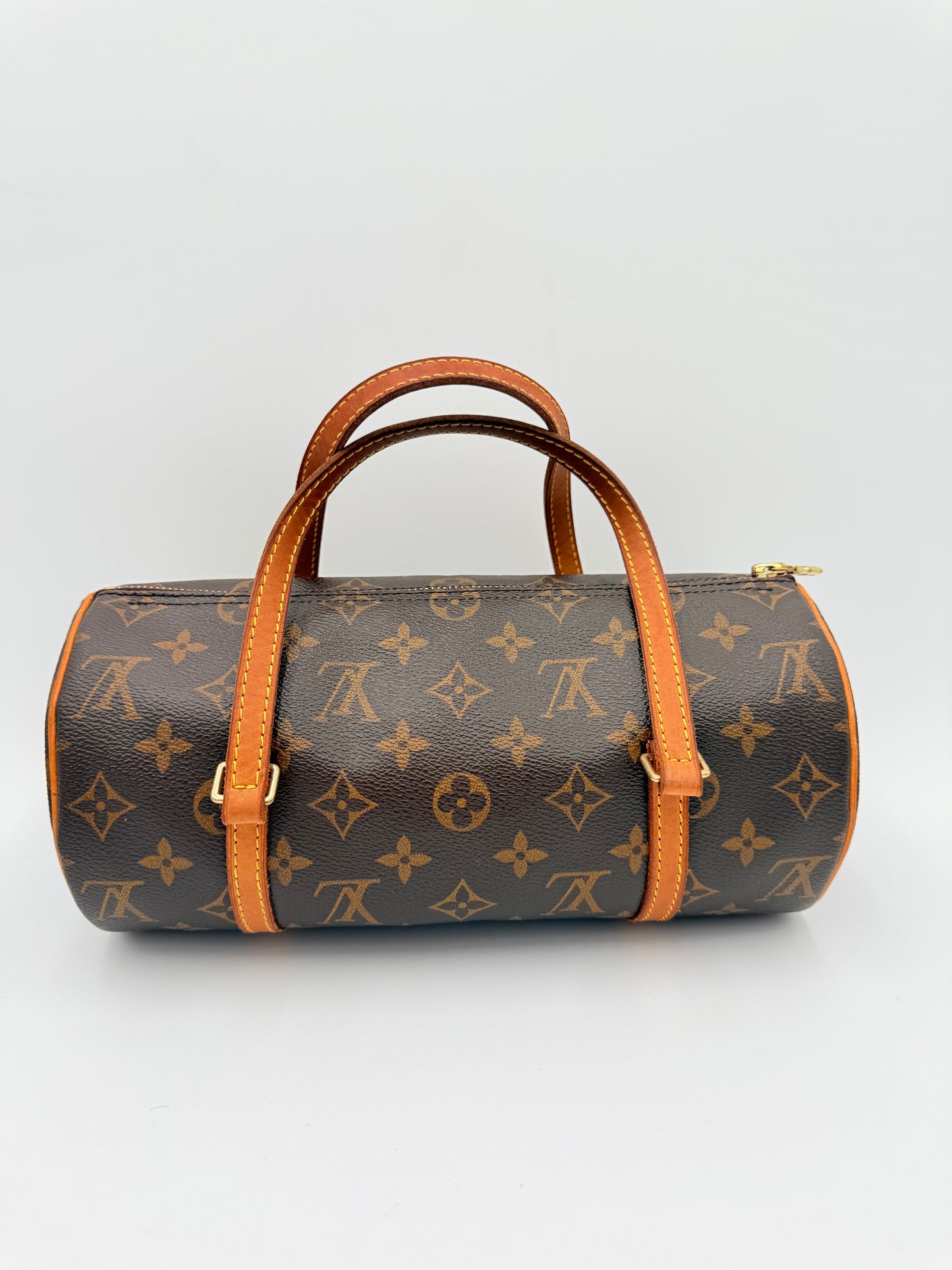 Handbag Luxury Designer By Louis Vuitton In Brown & Gold, Size:Medium