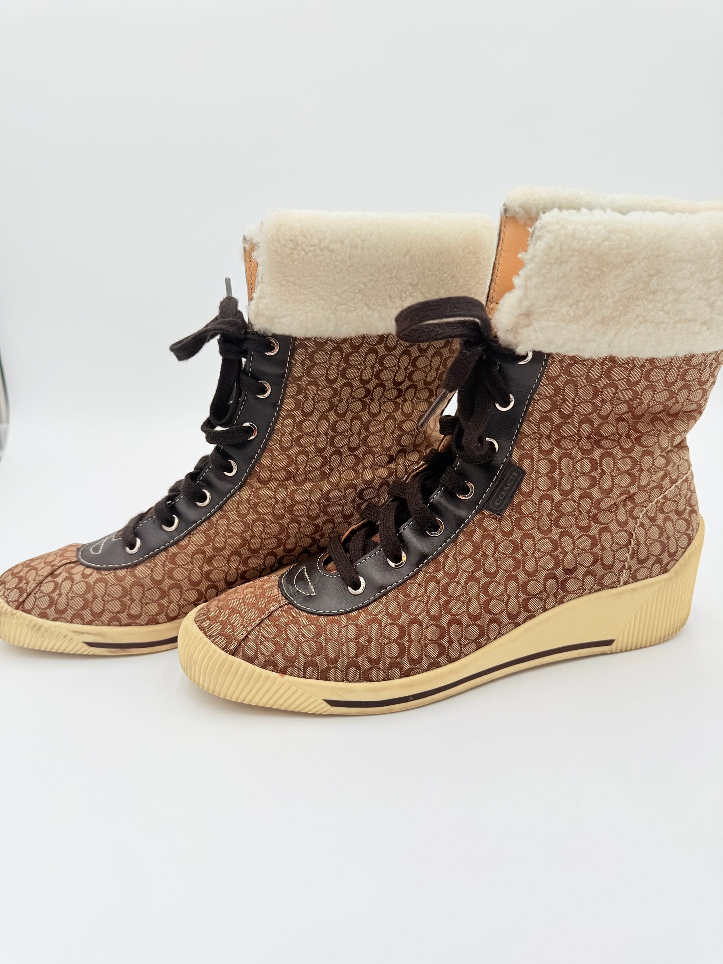 Boots Designer By Coach In Multi, Size:9.5