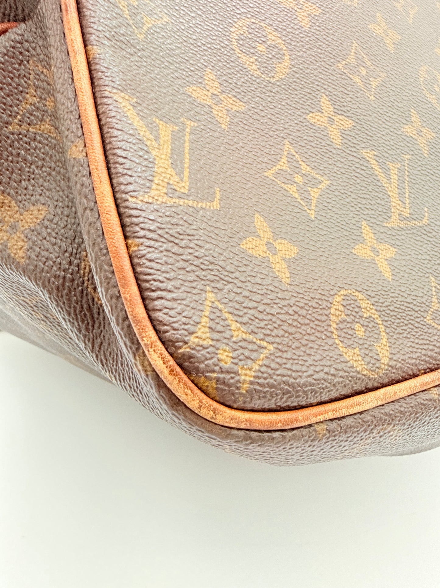 Tote Luxury Designer By Louis Vuitton In Brown & Tan, Size:Medium