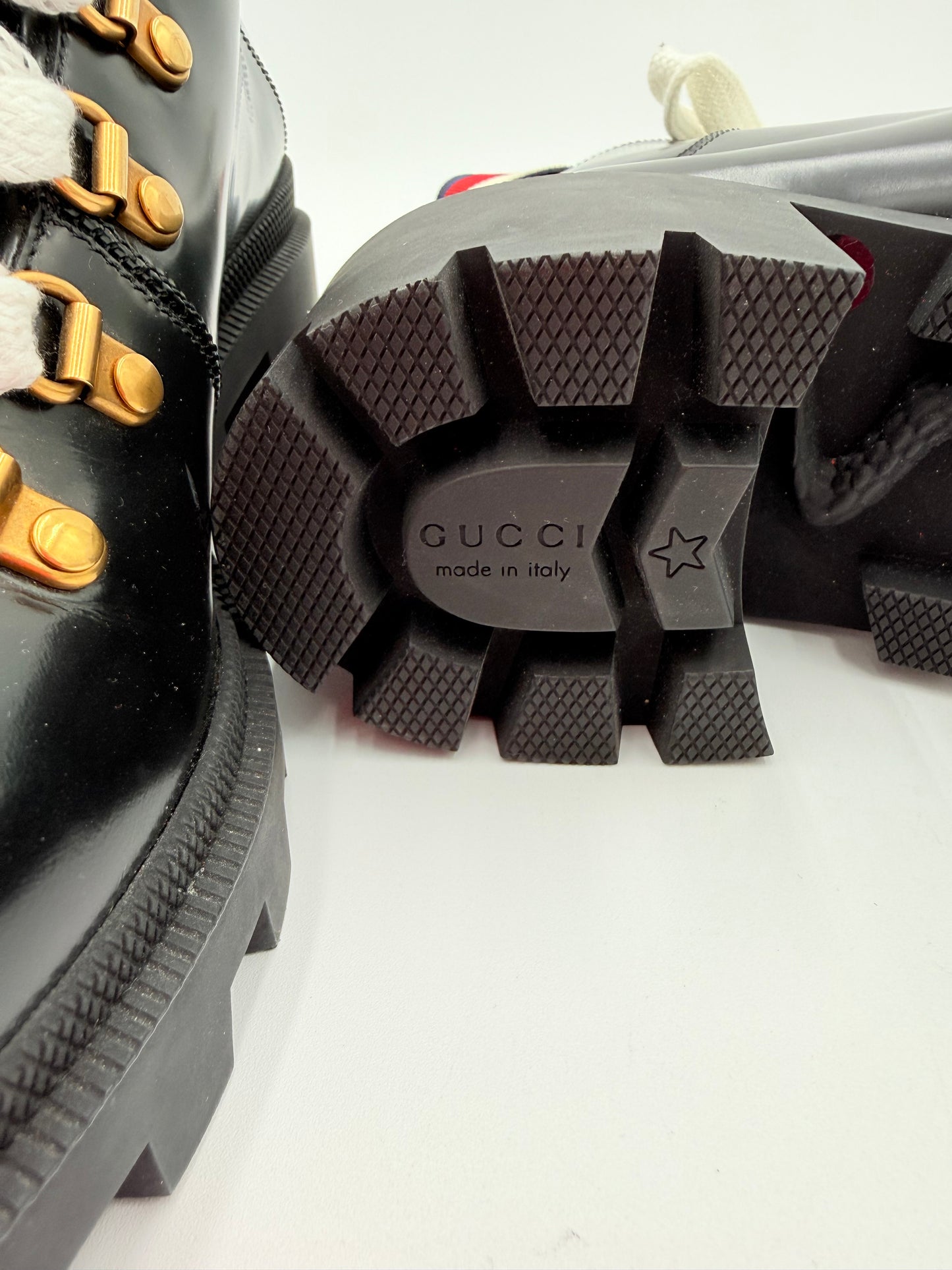 Boots Luxury Designer By Gucci In Black, Size:9.5