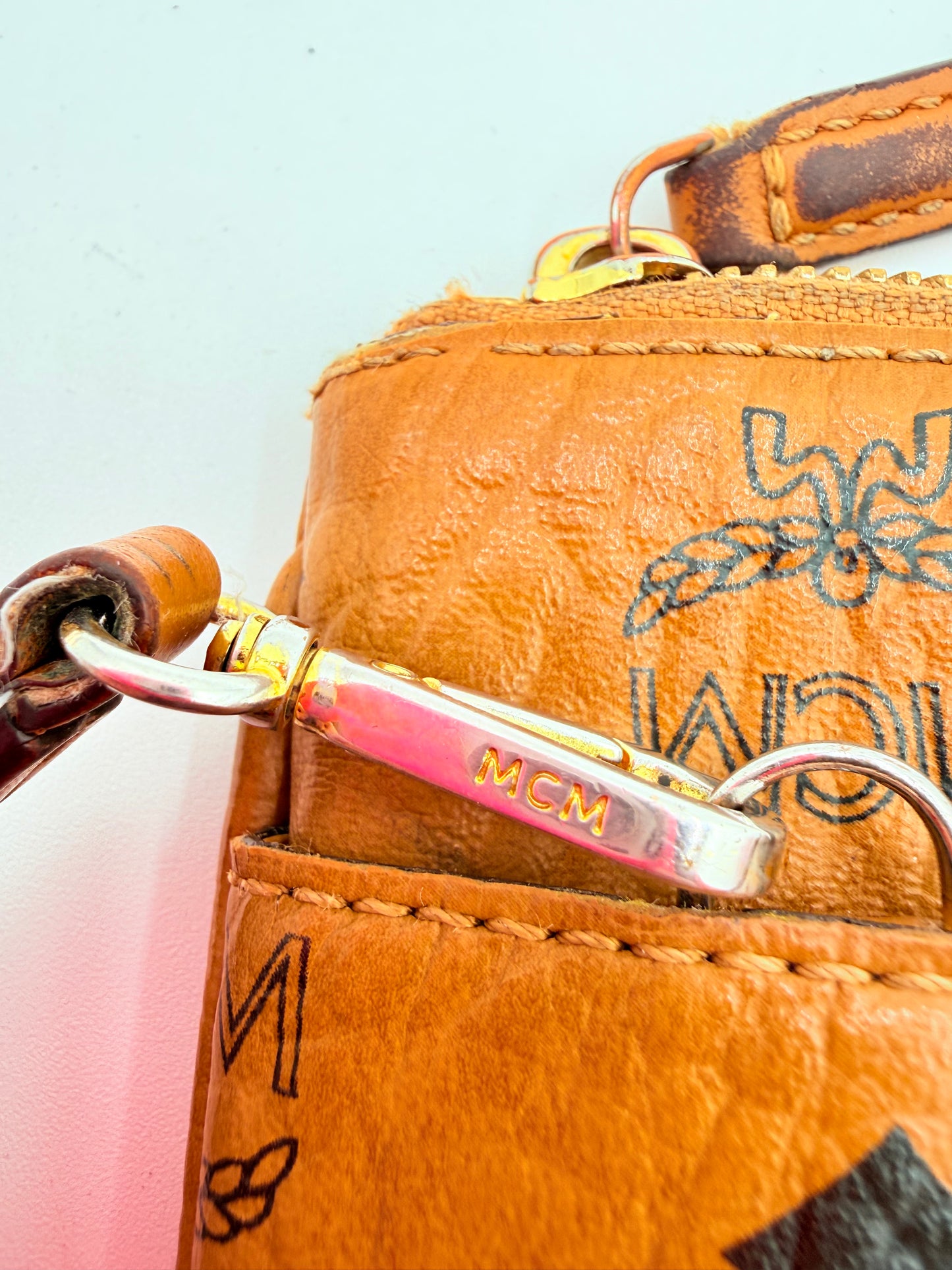 Crossbody Luxury Designer By Mcm In Tan, Size:Medium