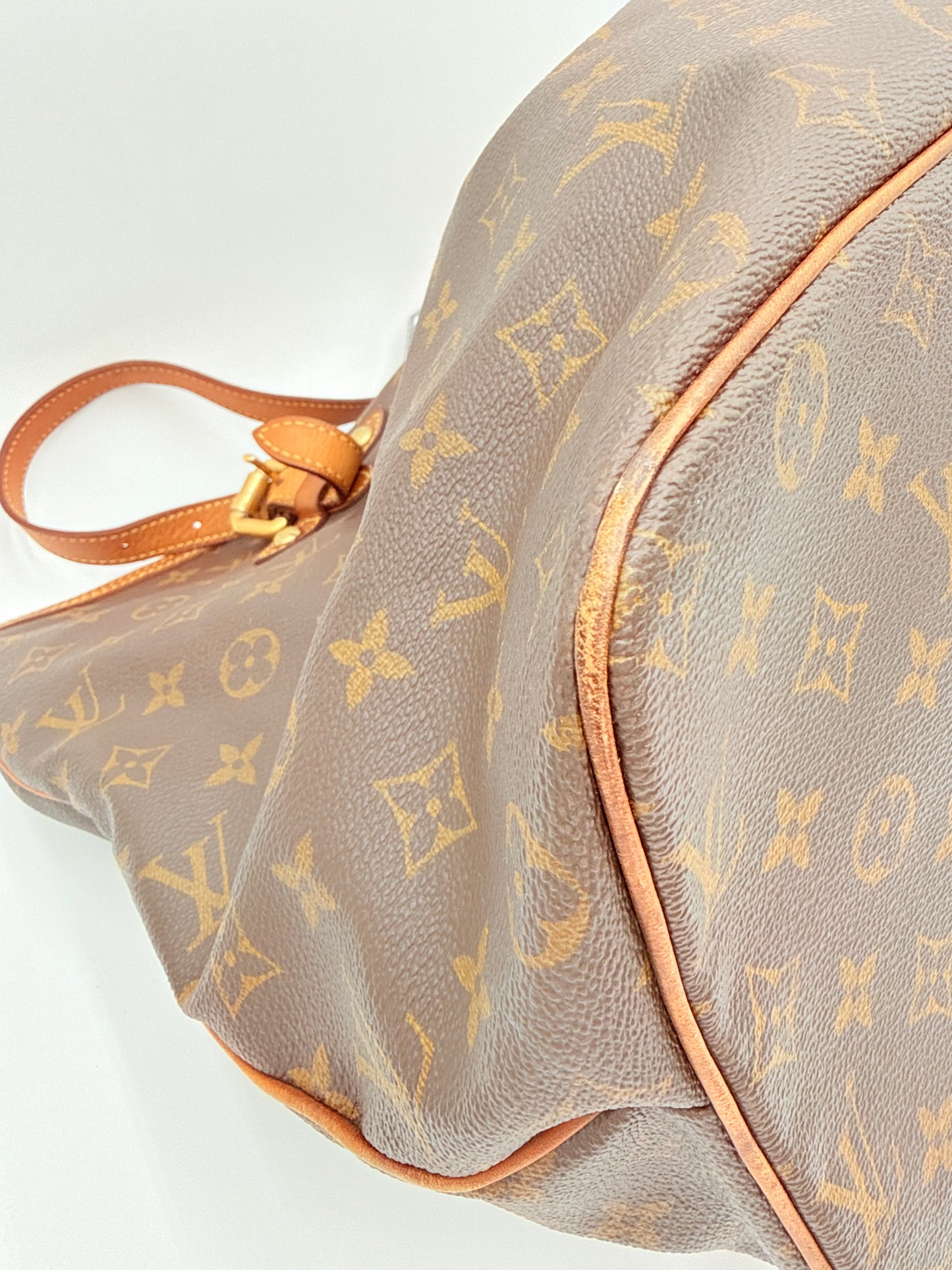 Tote Luxury Designer By Louis Vuitton In Brown & Tan, Size:Medium
