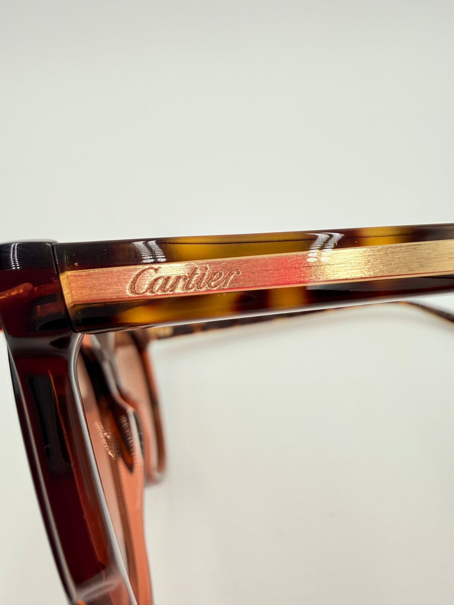 Sunglasses Luxury Designer By Cartier In Tortoise Shell Print