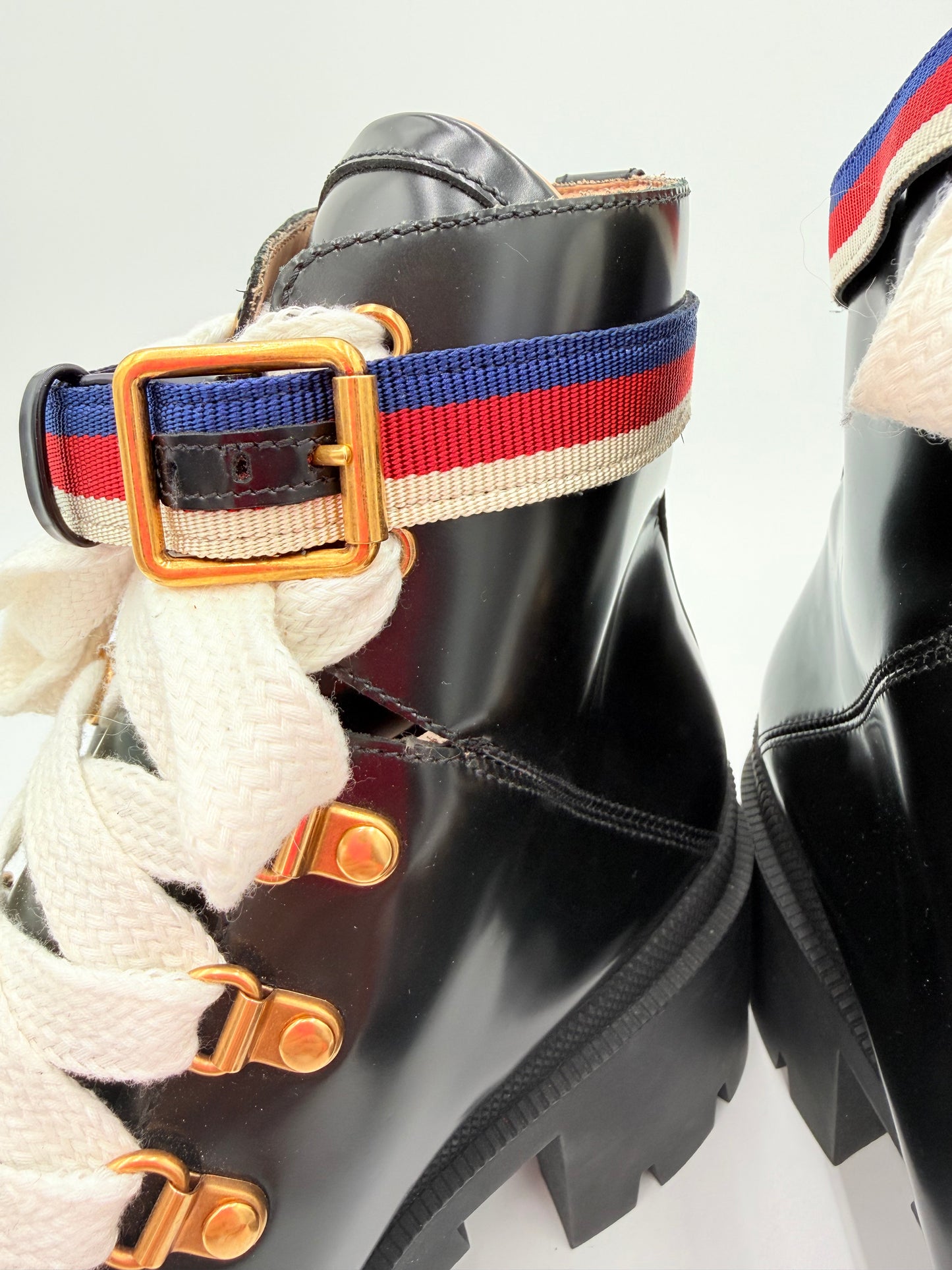 Boots Luxury Designer By Gucci In Black, Size:9.5