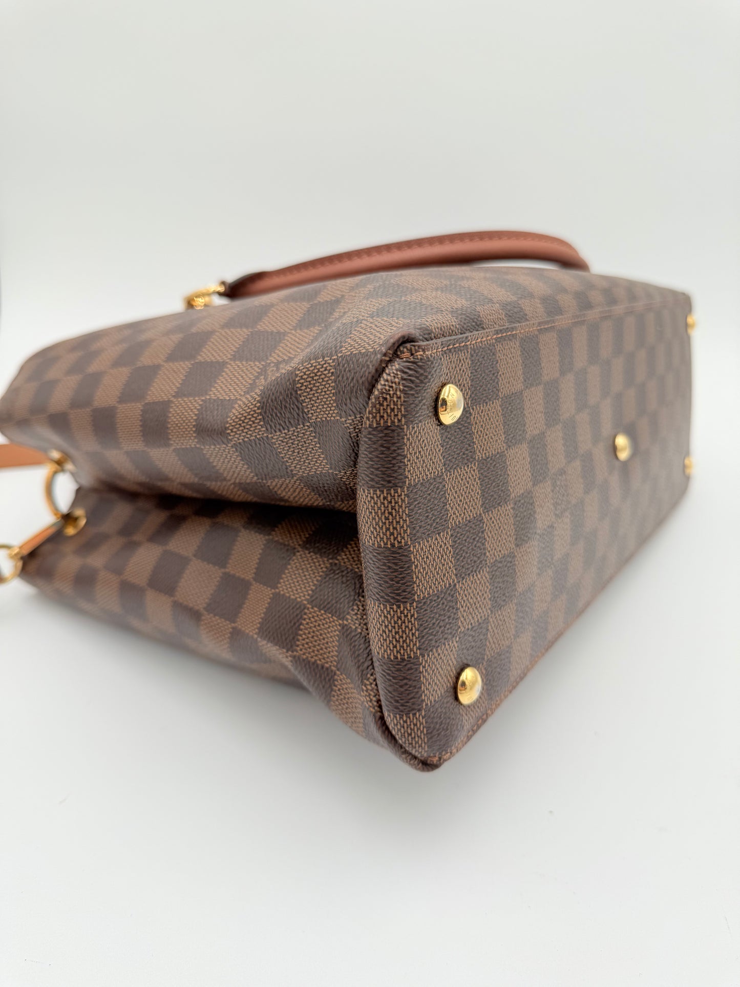 Handbag Luxury Designer By Louis Vuitton In Brown, Size:Medium