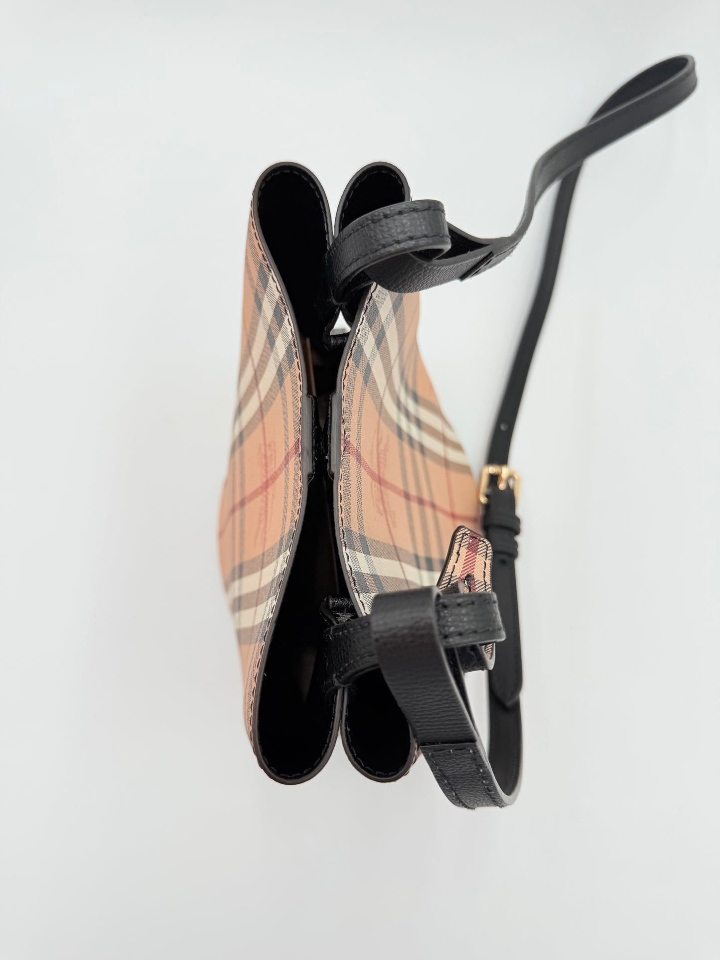 Crossbody Luxury Designer By Burberry In Plaid Pattern, Size:Small