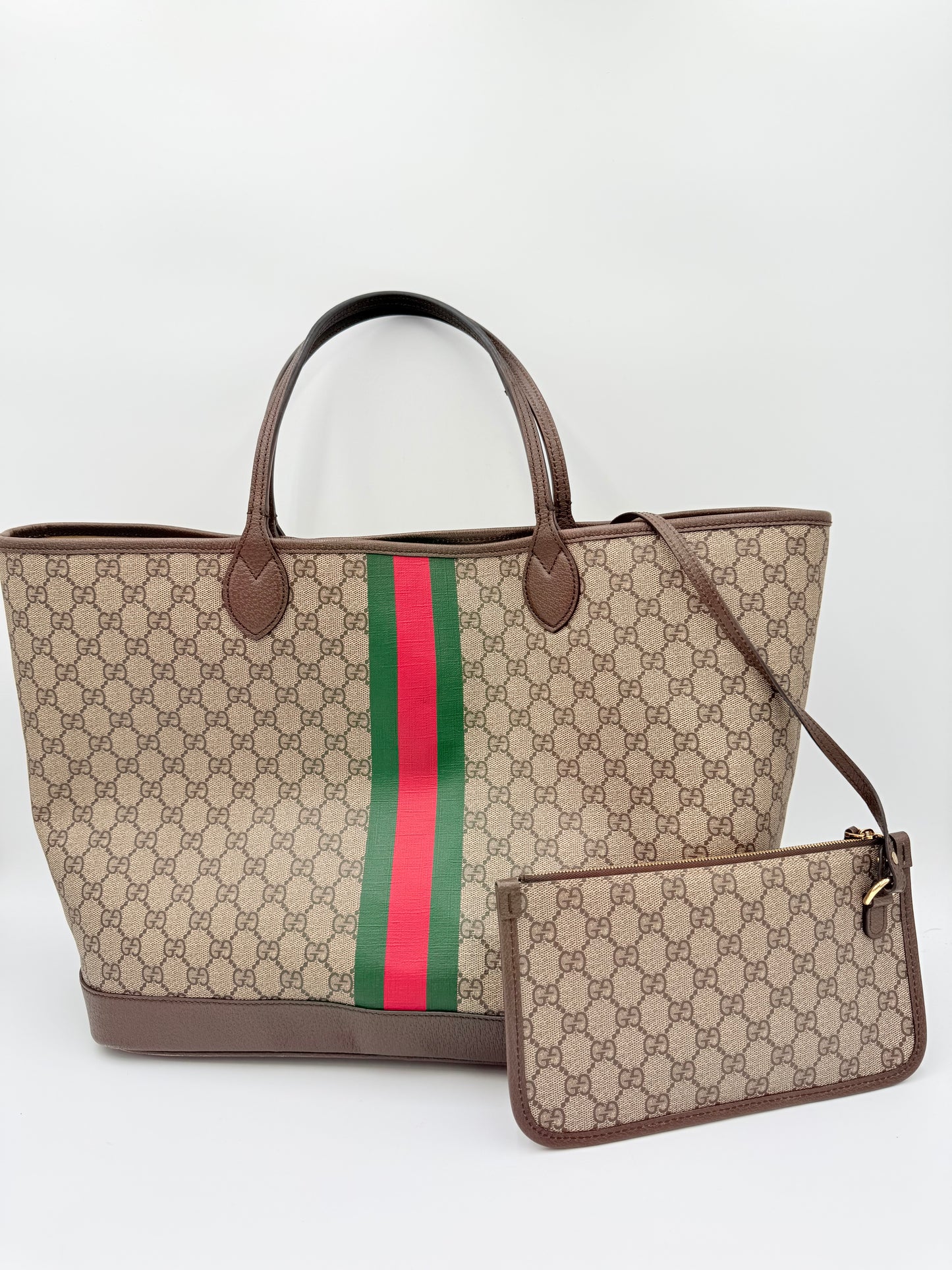 Handbag Luxury Designer By Gucci In Beige, Size:Large