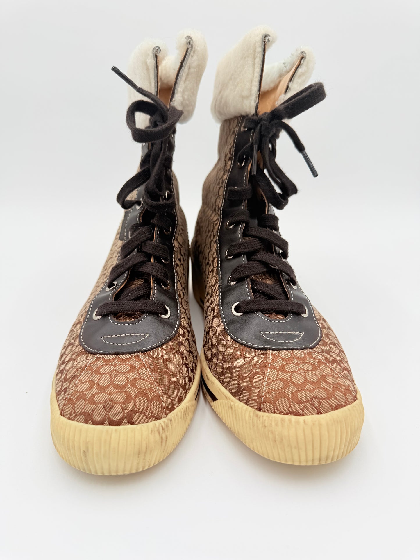 Boots Designer By Coach In Multi, Size:9.5