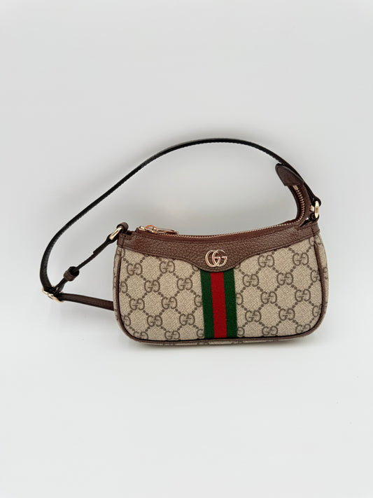 Handbag Luxury Designer By Gucci In Taupe, Size:Small